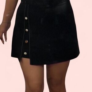 Elegant Black Button-Up Skirt